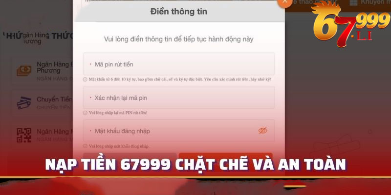 Cách nạp tiền vào nhà cái 67999