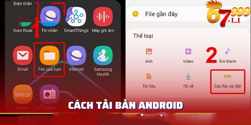 Chi tiết các bước tải app nhà cái 67999